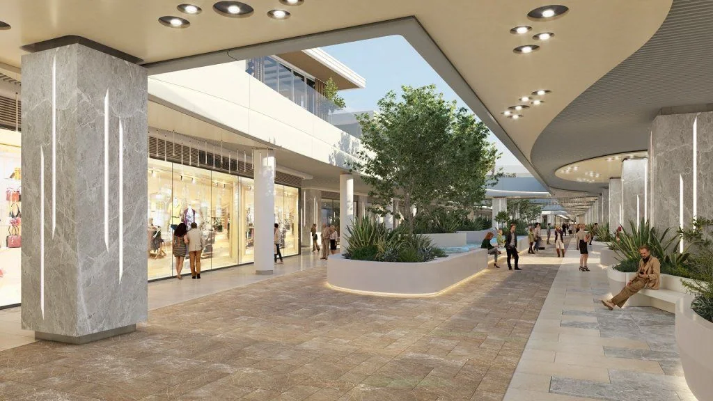 Visualization of the retail street at the finance center